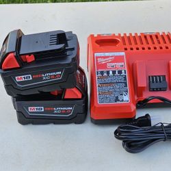 Milwaukee M18 18-Volt Lithium-Ion XC Starter Kit with Two 5.0Ah Batteries and Charger
