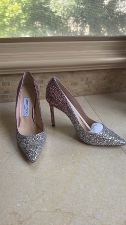 AUTHENTIC  JIMMY CHOO  ROMY GLITER EFFECT PUMPS size 38