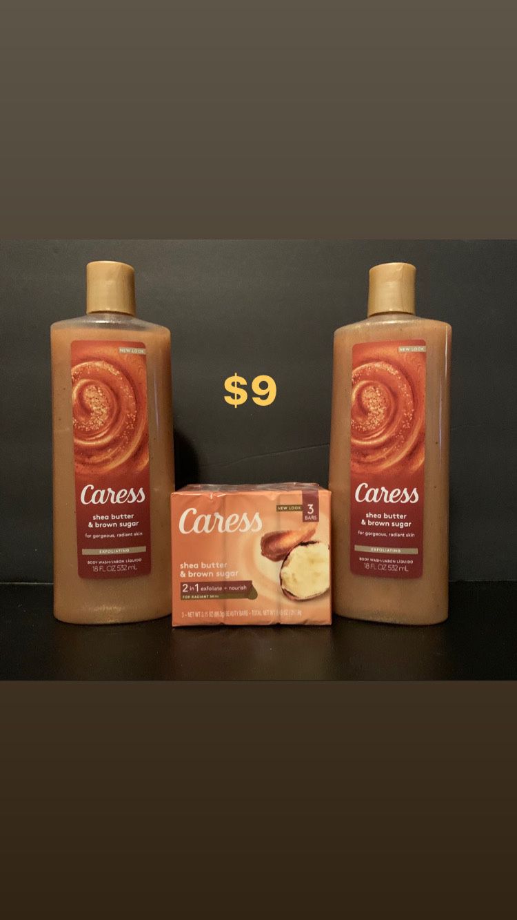 Caress body wash and soap