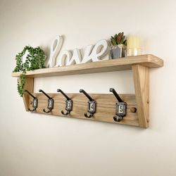 Rustic Handmade Wood & Iron Décor – Hooks, Shelves, & Key Holders