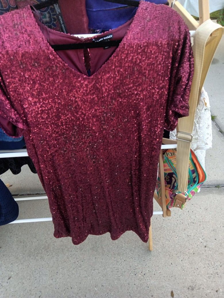 Brand New Red Sequin Dress - Size Medium 