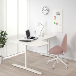 White Ikea Corner Desk