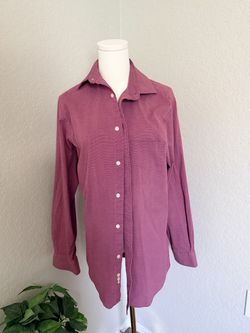 Croft & Barrow Men’s burgundy button up shirt Size 15 32/33