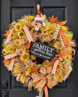 Fall door wreath