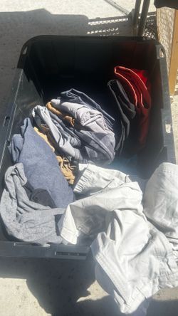 Costco size bin of clothes