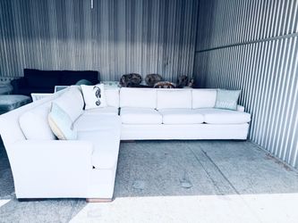 Luxurious Upscale Arhaus Coastal Sectional Sofa