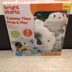 Bright Starts Tummy Time Prop & Play Baby Activity Mat for Infants, Polar Bear, Unisex