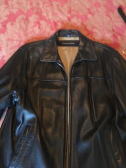 DOCKERS black Leather Jacket