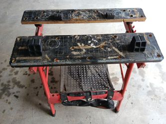Portable Folding Workbench with Clamps