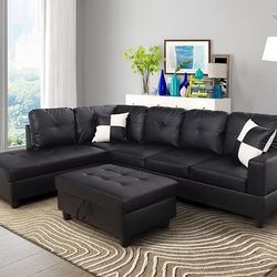 New Sectional + Ottoman