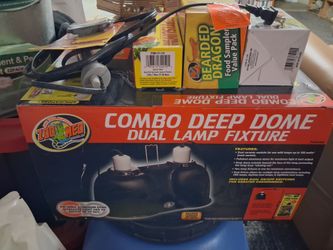 Combo deep dome lamp for bearded dragon