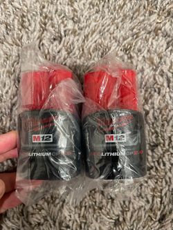 Milwaukee m12 2ah battery $40 for both