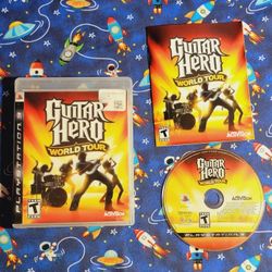 Guitar Hero World Tour Sony Playstation 3 PS3 CIB Complete Game Disc Case Artwork Manual Included