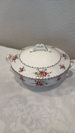 Petit point covered vegetable bowl
