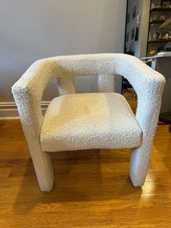Cream Boucle Accent Chair
