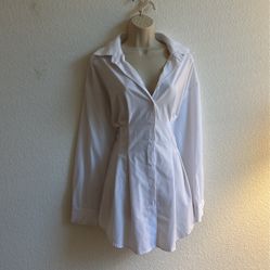 White Button Up Dress