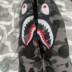 black bape hoodie size S