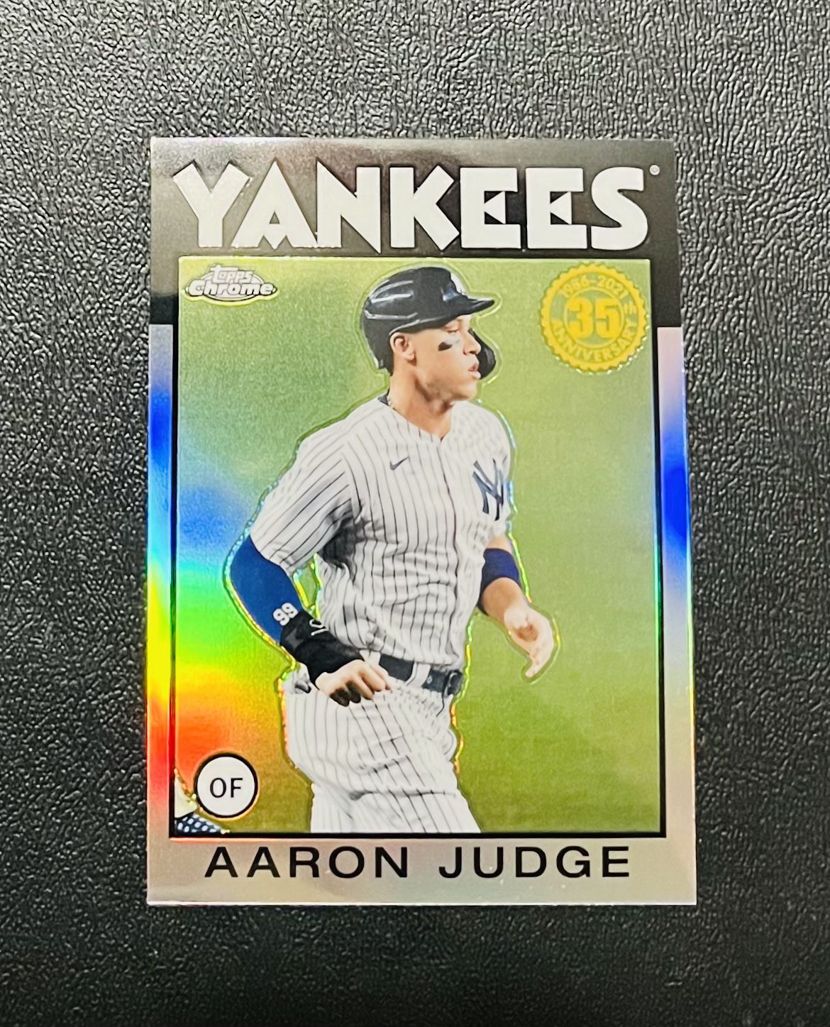 2021 Topps Chrome Aaron Judge 35th Anniversary Refractor Yankees
