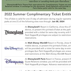 Two 1 Day Disneyland Los Angeles  Tickets (low Cost)