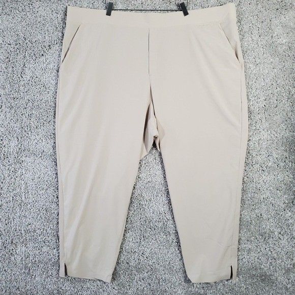 Athleta Brooklyn Joggers Womens Size 26 Beige Pants Travel Lounge Minimalist
