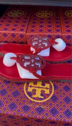 Tory Burch Red Slides