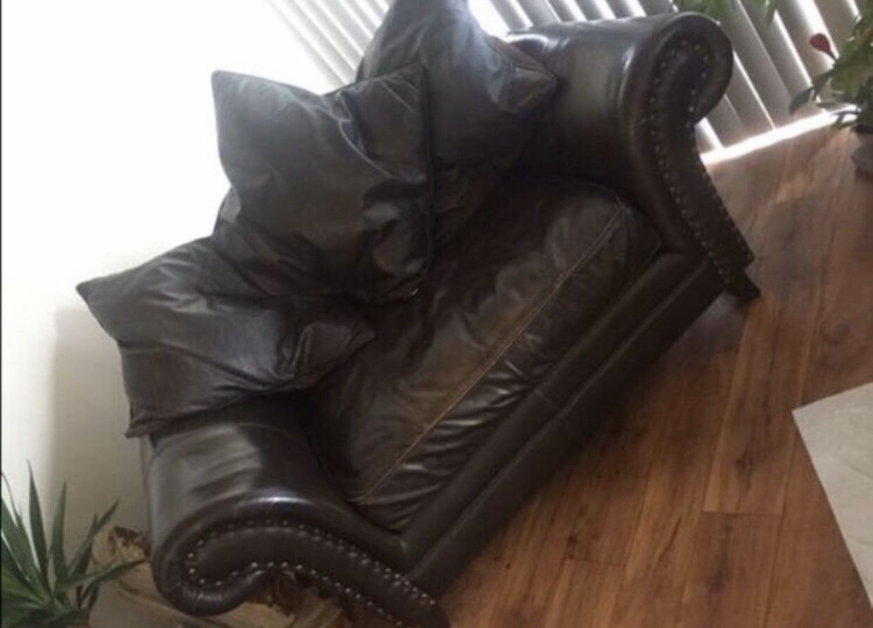 Brown Leather Armchair