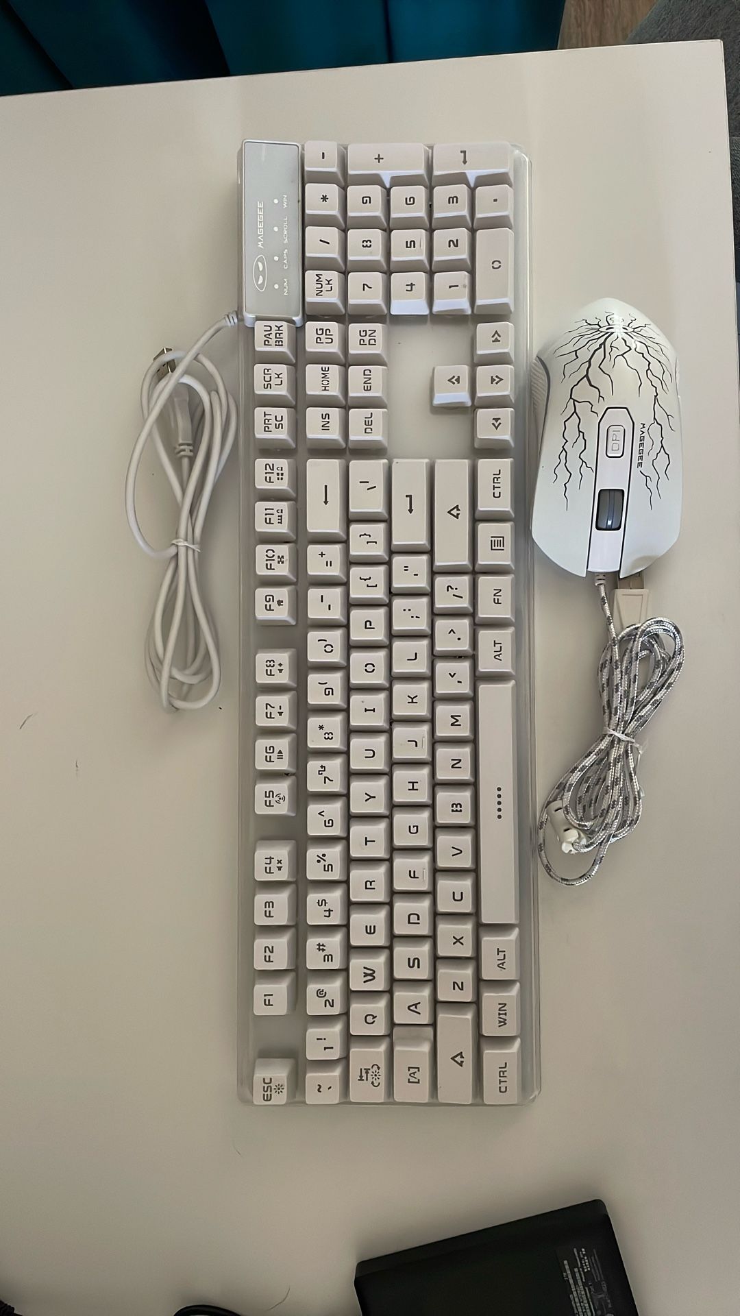 Multi color gaming computer keyboard and mouse