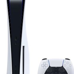 Sony PS5 - Disc Drive w/ 825GB, A game, 2nd controller, a ps5 remote, and charging dock