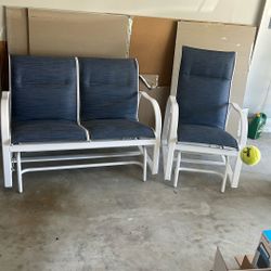 Glider Two Seater And Chair Glider