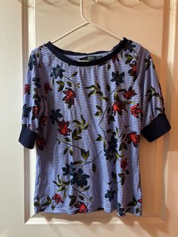 Lauren Ralph Lauren Floral Striped Top