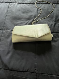 It’s A Very Nice Evening Clutch the color is silver