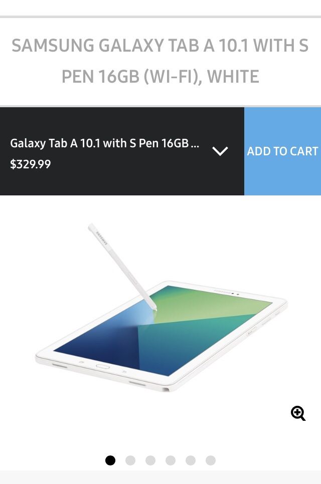 Samsung Galaxy Tab A 10.1” with S Pen
