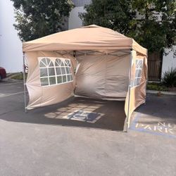 New 10’ x 10’ Eazy Pop Up Canopy with Walls And Ventilation No assemble Gazebo Tent Shade Outdoor