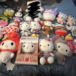 Plushie Lot Hello Kitty And Rilakkuma 
