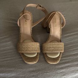 Women’s Size 10 Coach Shelby Beige Sandals -Shipping Available 