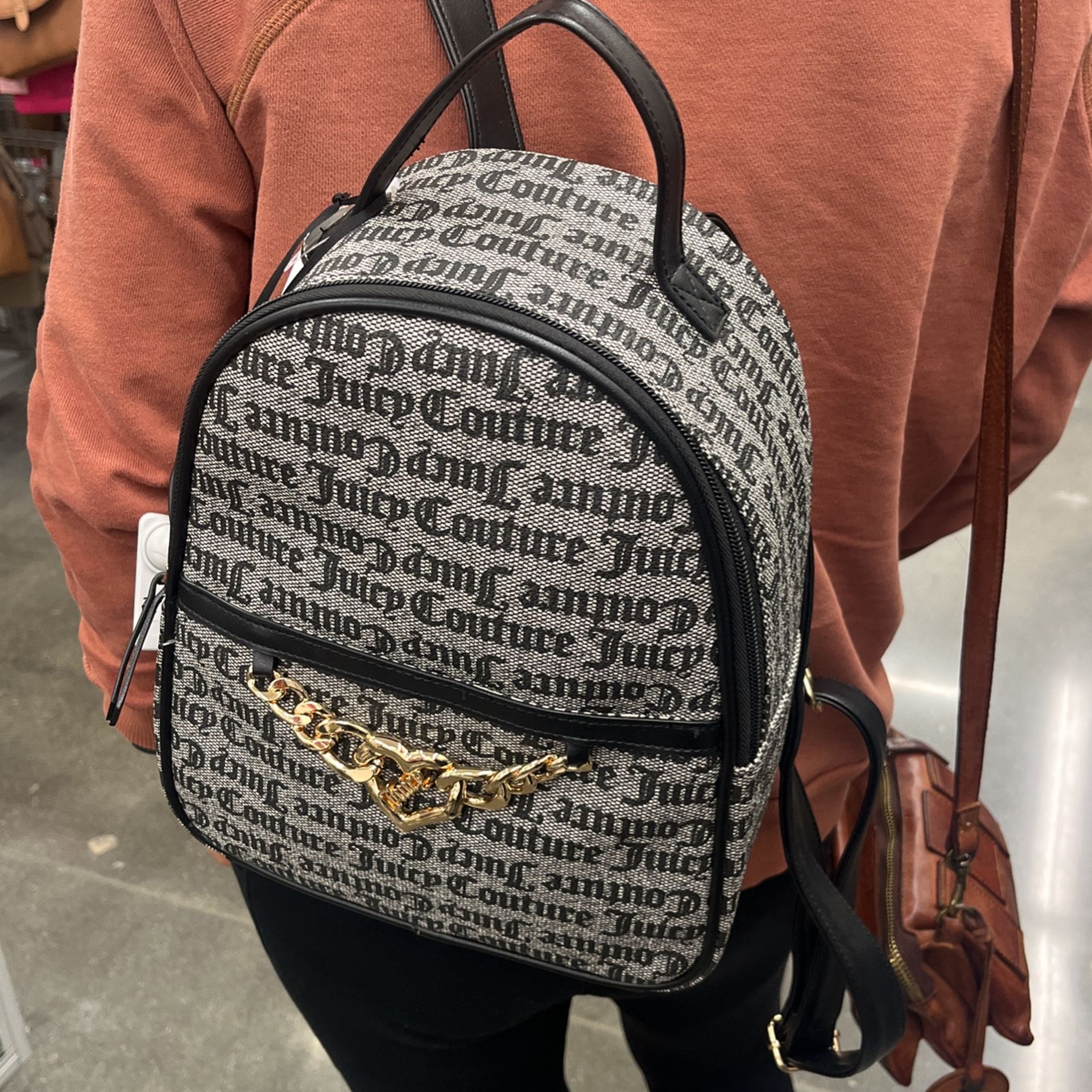 Juicy Couture Black Backpack Juicy Couture Bag - Black Hang Around Backpack -... | Depop main image 4