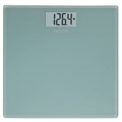 Taylor Digital Glass Bathroom Scale with 2-Tone Gray Finish, Large Display, Model#7558T