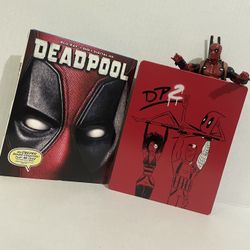 Deadpool 2 Collectable Steel Book Blu Ray  and Deadpool Blu Ray