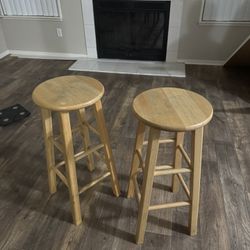 Wooden Bar Stools - $7 Each