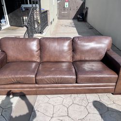 Leather Brown Couch