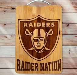Raiders Engraved cutting board