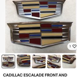 CADILLAC ESCALADE FRONT AND REAR Lift gate EMBLEM WITH COLOR INSERT 2021-2024