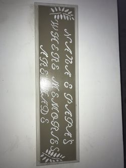 Hand made decorative sign