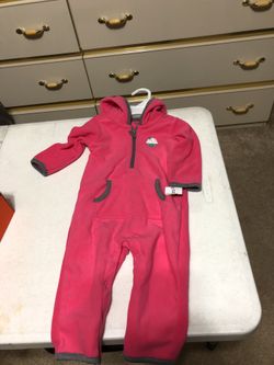 Carters girls 12 months fleece outfit