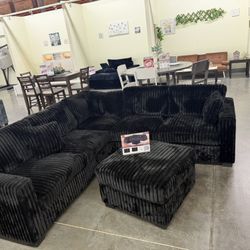New Black Sectional 