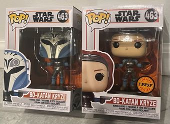 Funko POP! Star Wars The Mandalorian Bo-Katan Kryze Set Regular + Chase Edition