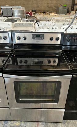 Whirlpool Stainless Steel Electric Range Glass Top