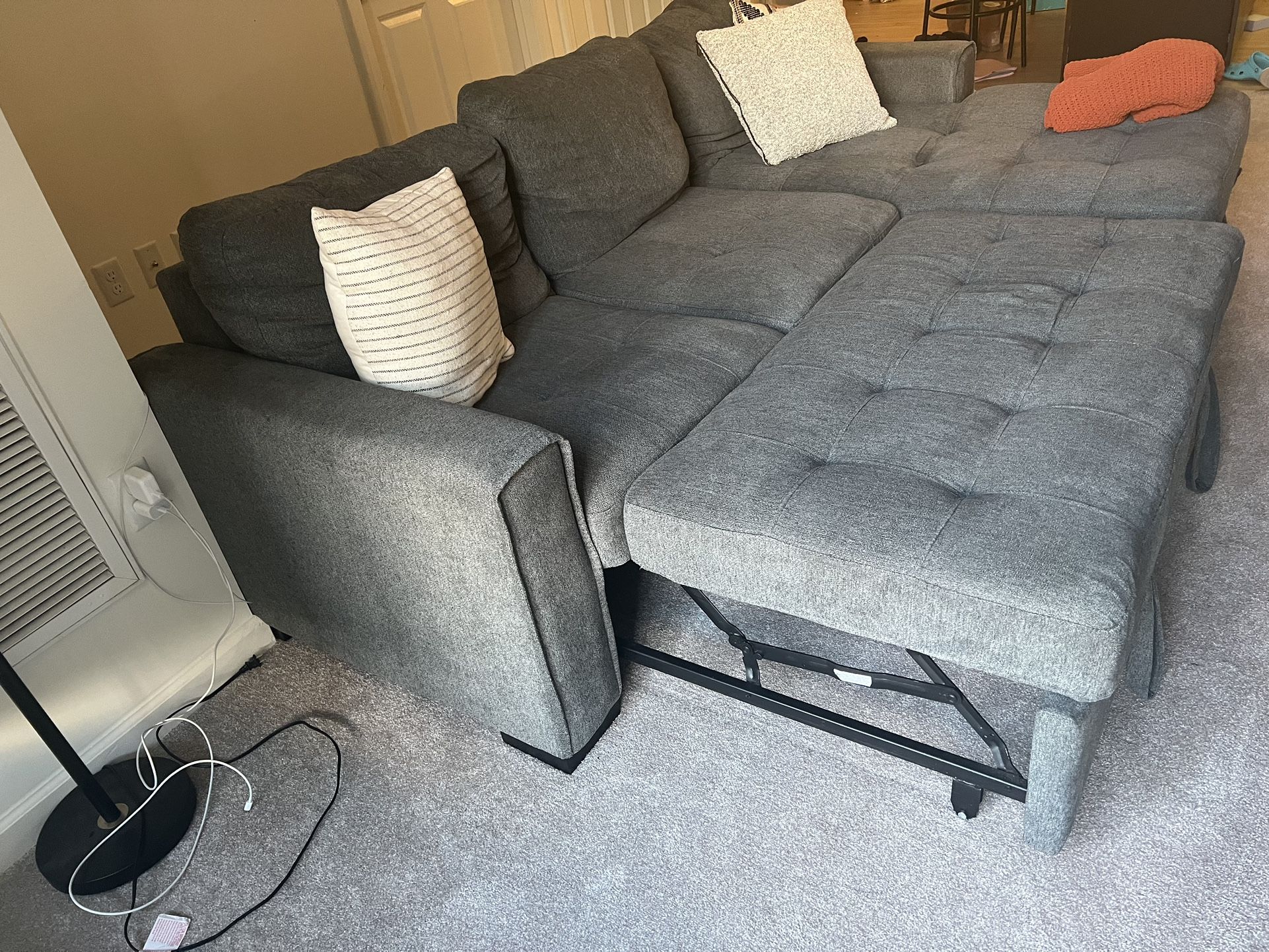 Sleeper sofa wirh storage chaise originally purchased for $1300