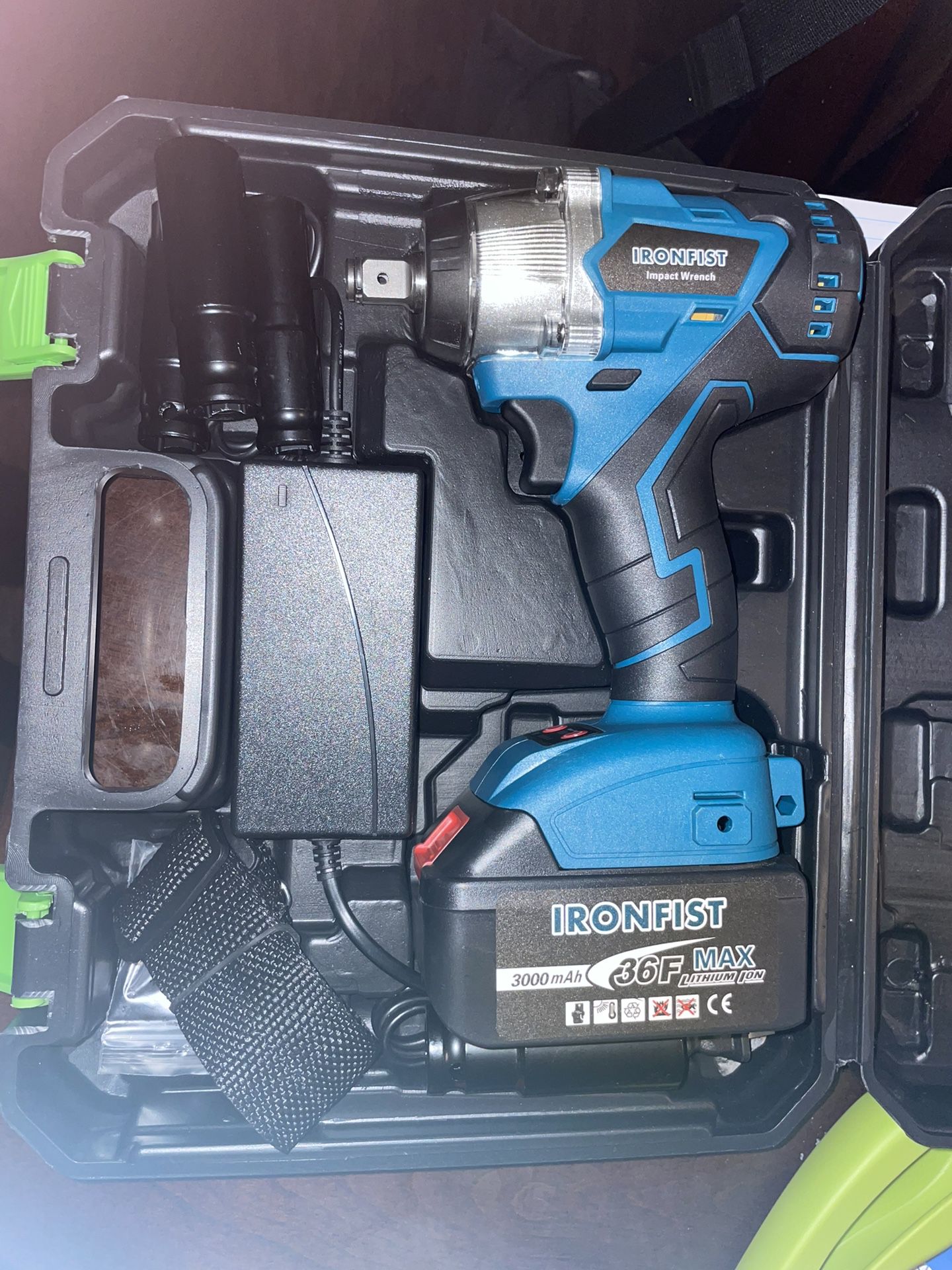 IRONFIST Cordless Impact Wrench, Electric Power Impact Screwdriver with 21V Lithium Battery Brushless Motor with 420Nm Torque