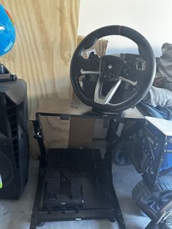 Xbox Hori Steering Wheel And Pedals With Stands